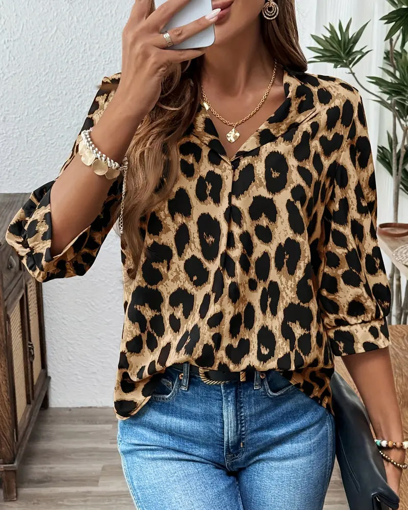 THE ROSALYN - 3/4 MOUW BLOUSE