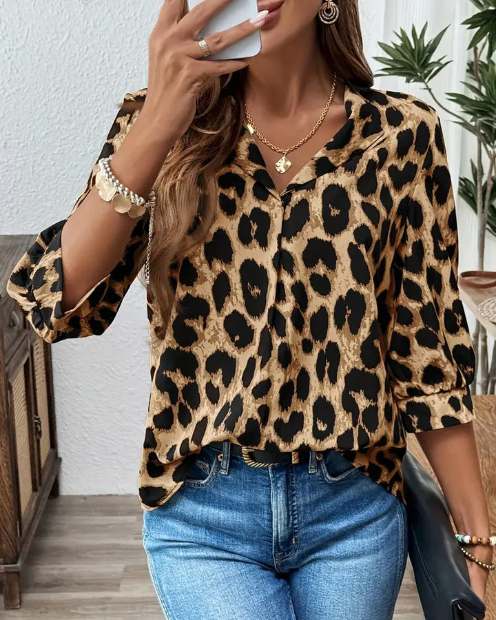 THE ROSALYN - 3/4 MOUW BLOUSE