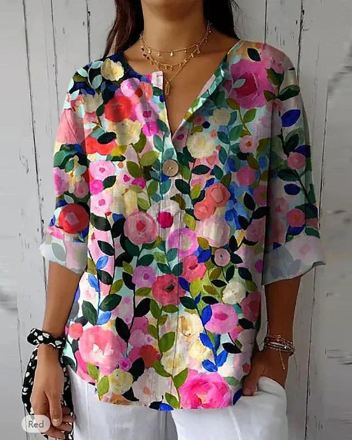 HELEINA - Bloemige vintage blouse