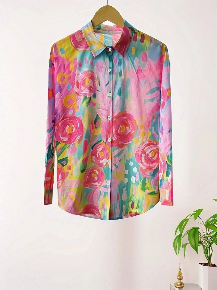 Annika - Kleurrijke blouse met speelse print