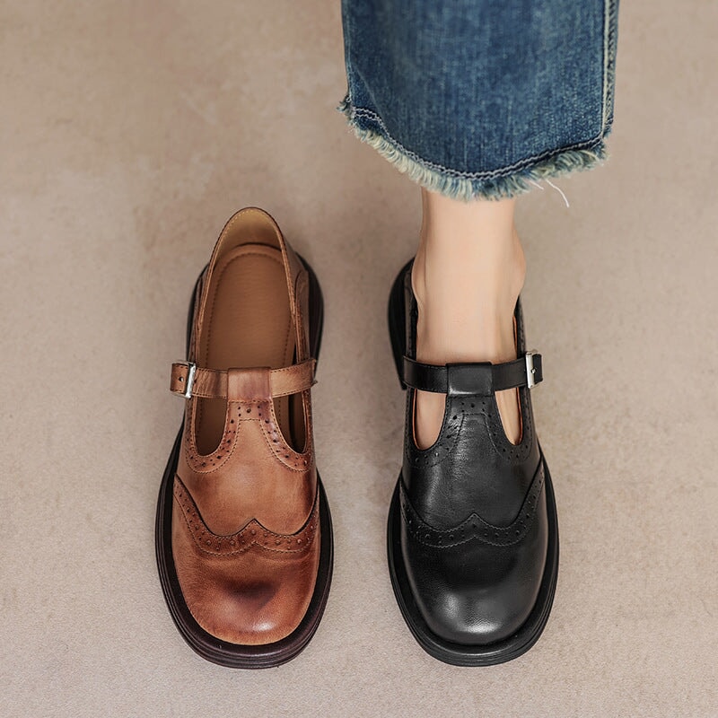Talvanna | Elegante Everyday Leren Mary Janes